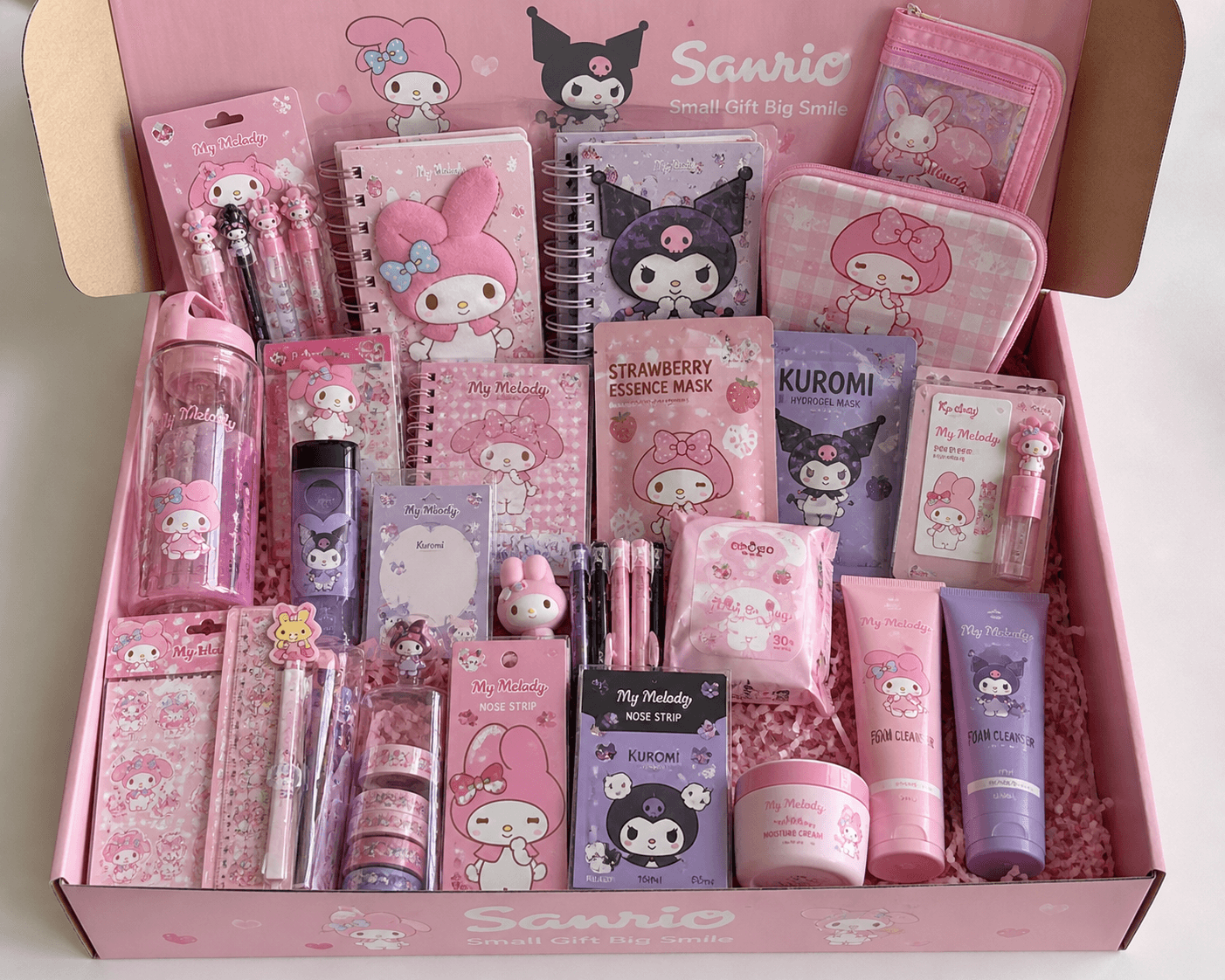 Caja Kawaii Sanrio 45 piezas + Papelería ✨